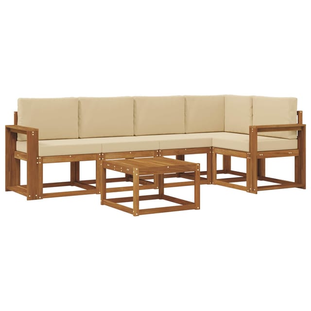 vidaXL Sofa Set mit Kissen 6 Stk Natur und Beige 3366436