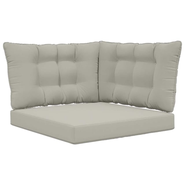 vidaXL Sofakissen für Draußen 3-Tlg Grau Polyester 900915