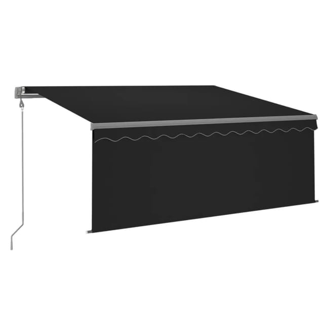 vidaXL Markise Automatisch mit Rollo LED Windsensor 3x2,5m Anthrazit 3069394