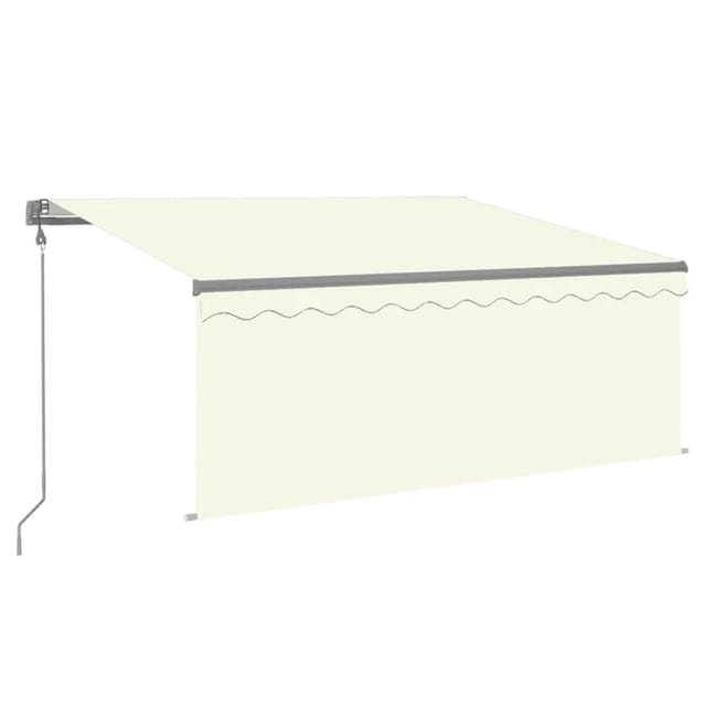 vidaXL Markise Automatisch mit Rollo LED Windsensor 3x2,5 m Creme 3069392