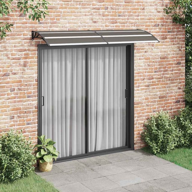 vidaXL Vordach Schwarz 240x75 cm PC 144826