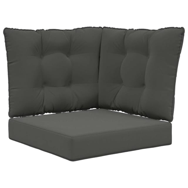 vidaXL Sofakissen für Draußen 3-Tlg Anthrazit Polyester 900795