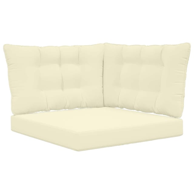 vidaXL Sofakissen für Draußen 3-Tlg Creme Polyester 900916