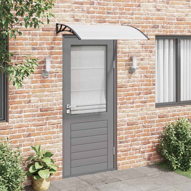 vidaXL Türvordach Schwarz und Transparent 120x75 cm PC 144813