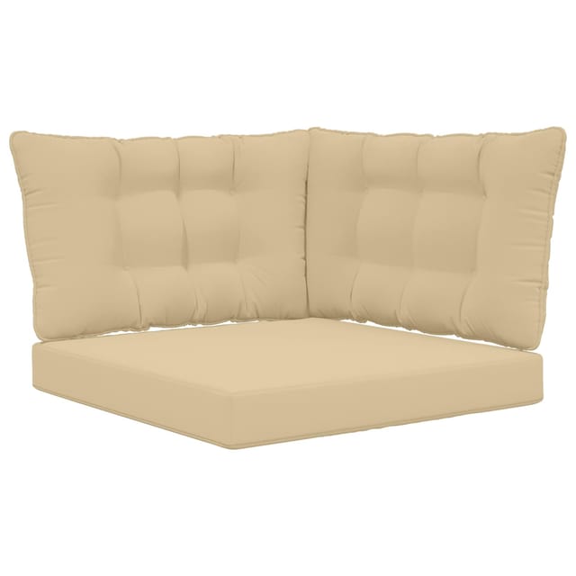 vidaXL Sofakissen für Draußen 3-Tlg Beige Polyester 900917