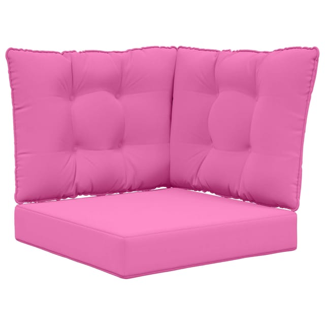 vidaXL Sofakissen für Draußen 3-Tlg Rosa Polyester 900810