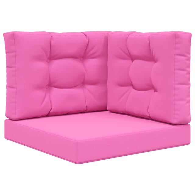 vidaXL Sofakissen für Draußen 3-Tlg Rosa Polyester 900776