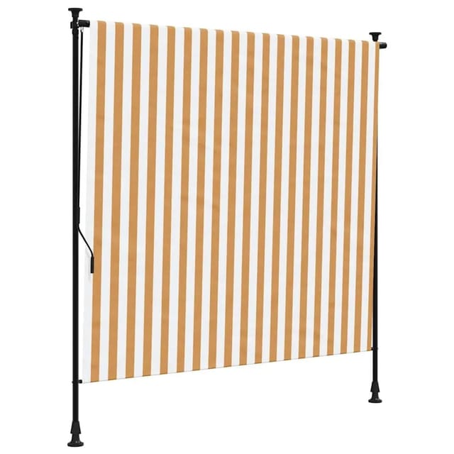 vidaXL Außenrollo Orange und Weiß 200x270 cm Stoff und Stahl 368771