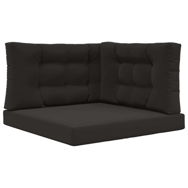 vidaXL Sofakissen für Draußen 3-Tlg Schwarz Polyester 900887