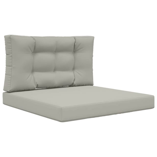vidaXL Sofakissen für Draußen 2-Tlg Grau Polyester 900847