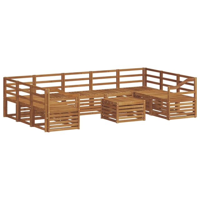 vidaXL Sofagarnituren 10-Tlg Natur Massivholz Akazie 3375534