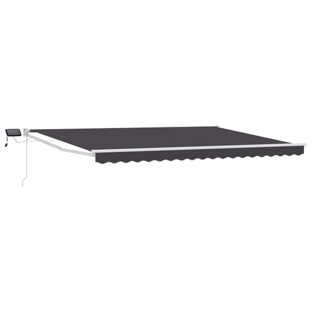 vidaXL Manuelle Gelenkarmmarkise mit LEDs Anthrazit 4 x 3 m 3419287