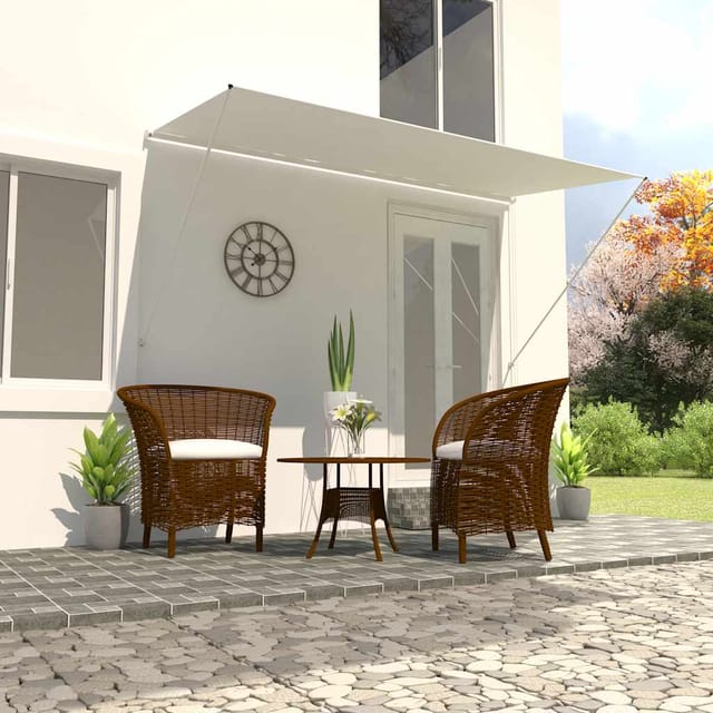 vidaXL Einziehbare Markise 350x150 cm Creme 143768