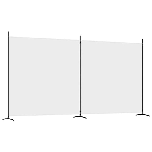 vidaXL 2 Tlg Paravent Weiß 348x180 cm Stoff 350274