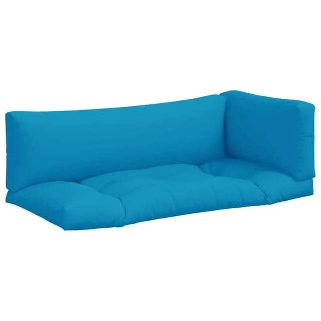 vidaXL Palettenkissen 3-Tlg Hellblau Stoff 360948