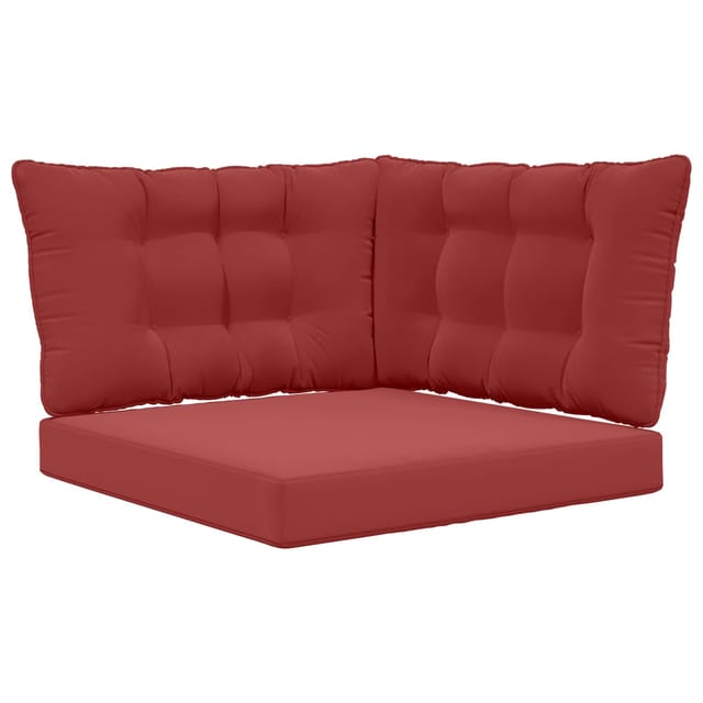 vidaXL Sofakissen für Draußen 3-Tlg Weinrot Polyester 900923