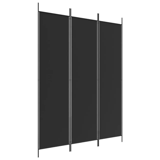 vidaXL 3 Tlg Paravent Schwarz 150x200 cm Stoff 350181