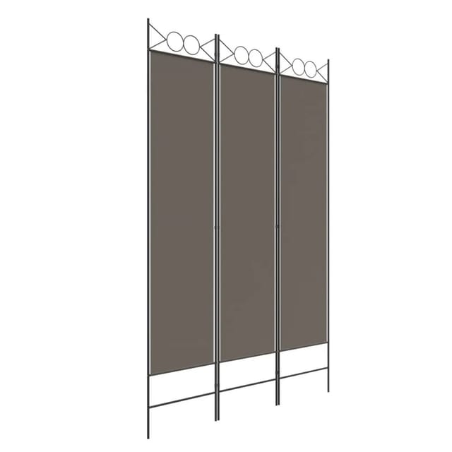 vidaXL 3 Tlg Paravent Anthrazit 120x200 cm Stoff 350148