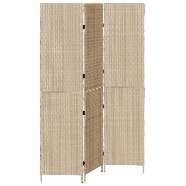 vidaXL Raumteiler Beige 147 x 180 cm Poly-Rattan 42003671