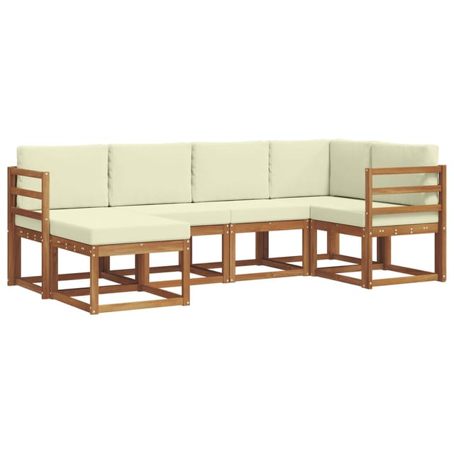 vidaXL Sofa Set mit Kissen 6 Stk Natur und Creme 3366623