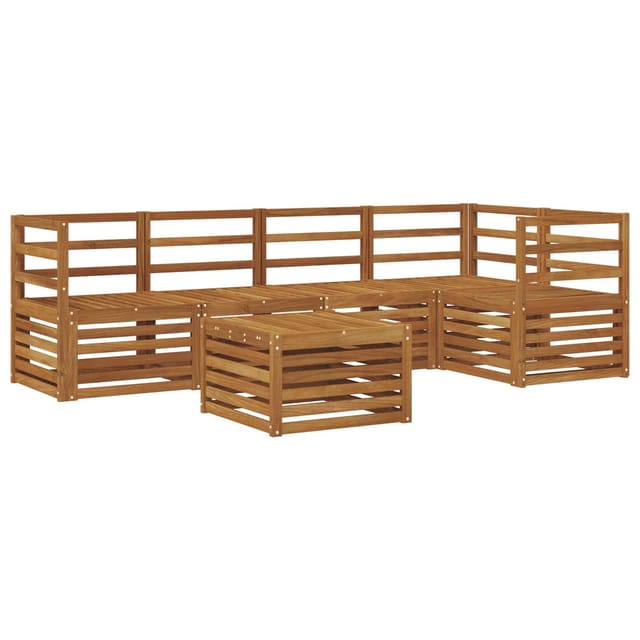 vidaXL Sofagarnituren 6-Tlg Natur Massivholz Akazie 3374829