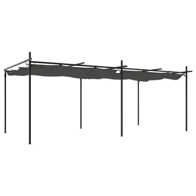 vidaXL Pergola mit Schiebedach Anthrazit 589x292x230 cm 360122