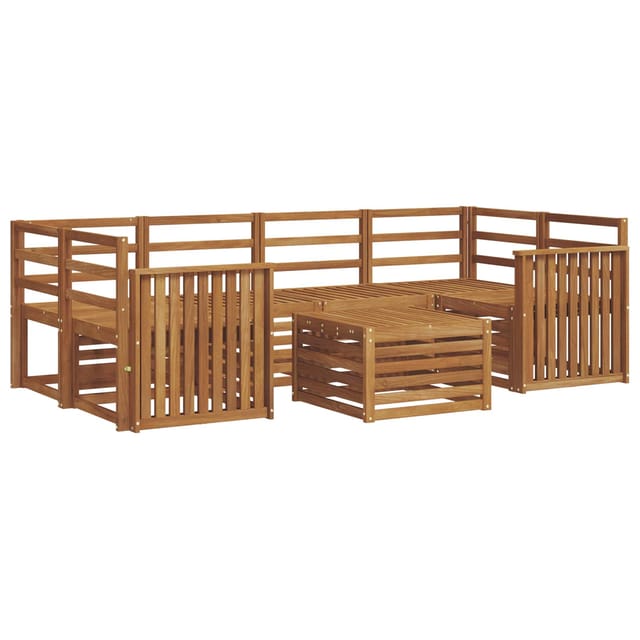 vidaXL Sofagarnituren 7-Tlg Natur Massivholz Akazie 3374444