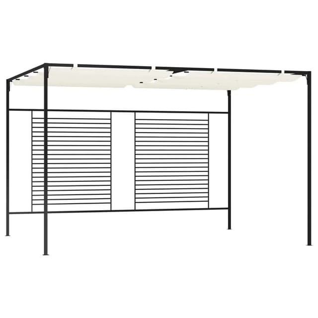 vidaXL Pavillon mit Ausziehbarem Dach 3x4x2,3 m Cremeweiß 180 g/m² 313623