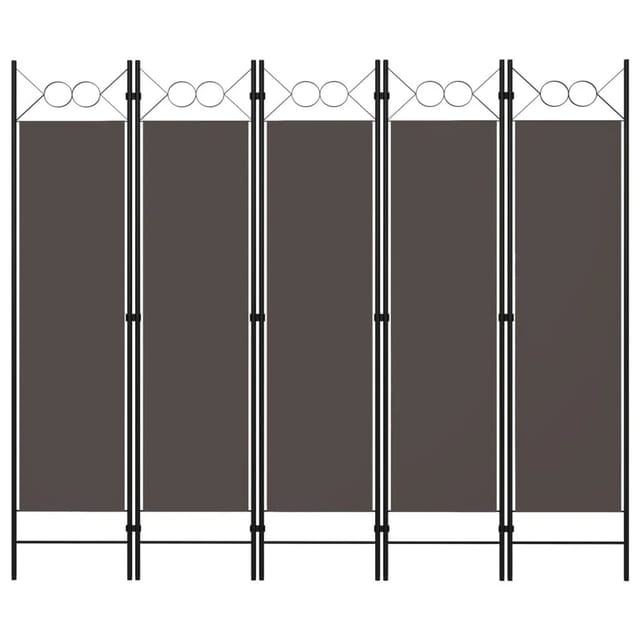vidaXL 5 Tlg Raumteiler Anthrazit 200 x 180 cm 320709