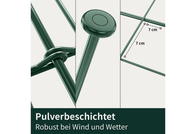 VERDOBA Teichzaun Gartenzaun Hundezaun Metall Gitterzaun aus Zaunelementen 20x Oberbogen Grün