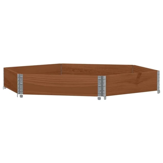 vidaXL Paletten-Aufsatzrahmen Braun 160x160 cm Massivholz Kiefer 4010320