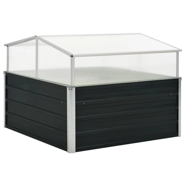 vidaXL Gewächshaus Anthrazit 100x100x77 cm Verzinkter Stahl 45724