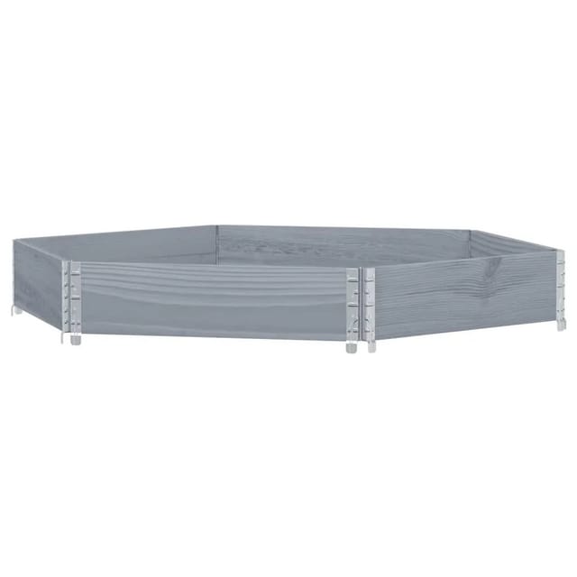 vidaXL Paletten-Aufsatzrahmen Grau 160x160 cm Massivholz Kiefer 4010319