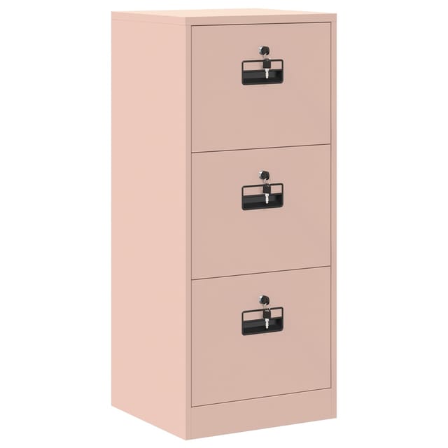 vidaXL Aktenschrank Rosa 44 x 50 x 106,5 cm Kaltgewalzter Stahl 891617