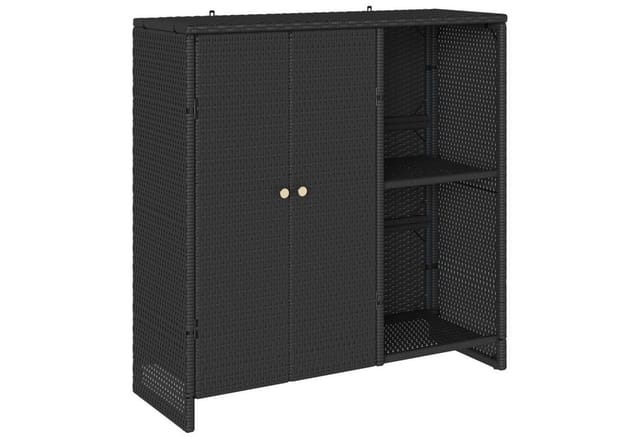 vidaXL Aufbewahrungsschrank mit Regal Schwarz 100 x 36 x 102 cm Rattan 4103821
