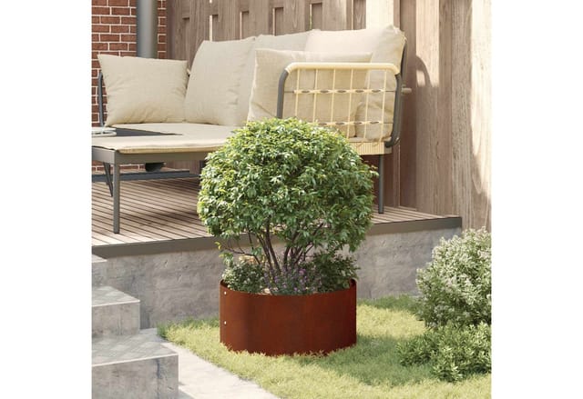 vidaXL Pflanzenring Braun 40 x 40 x 20 cm Wetterfeststahl 873618