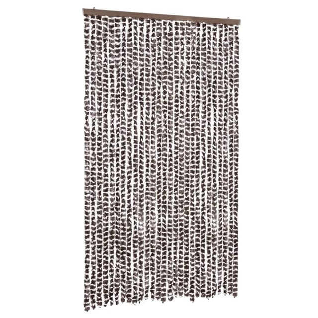 vidaXL Fliegenvorhang Braun und Weiß 118x220 cm Chenille 4004889