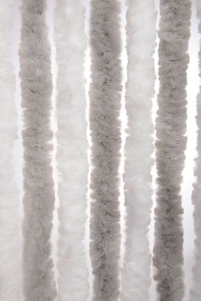 vidaXL Insektenschutz-Vorhang Grau und Weiß 100x220 cm Chenille 241225