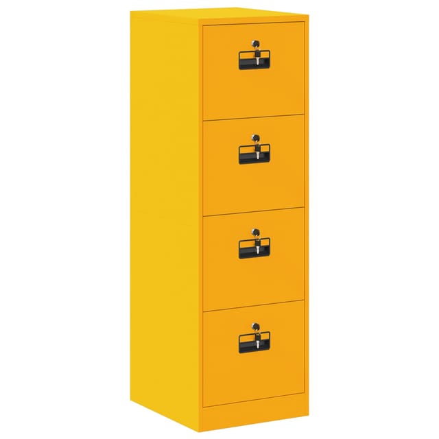 vidaXL Aktenschrank mit Schubladen 2 Stk Senfgelb 44 x 50 x 106,5 cm 3406157