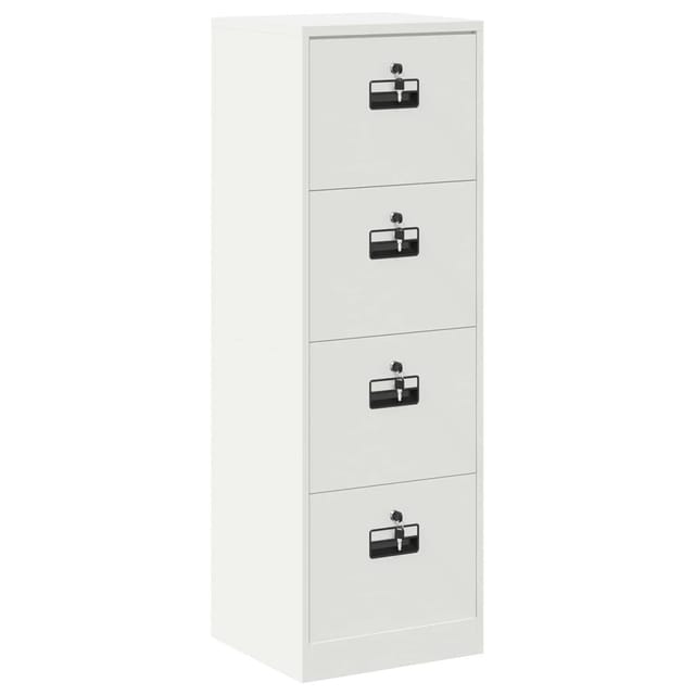 vidaXL Aktenschrank Weiß 45,5 x 42 x 139 cm Kaltgewalzter Stahl 891627