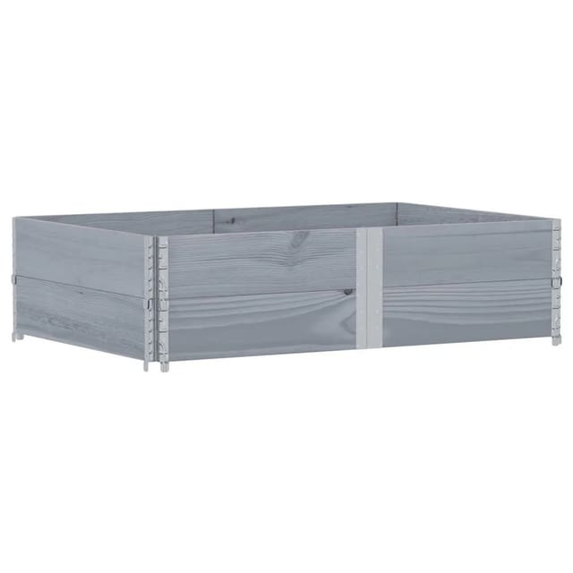vidaXL Pflanzkasten Grau 150x100 cm Massivholz Kiefer 3295417