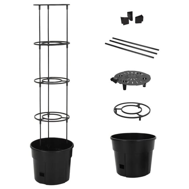 vidaXL Tomatentopf Anthrazit Ø29,5x115 cm Polypropylen 152209