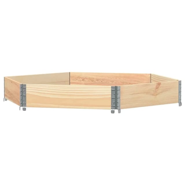 vidaXL Paletten-Aufsatzrahmen Hexagon 160x160 cm Massivholz Kiefer 4010317