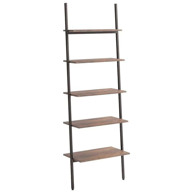 vidaXL Leiterregal mit 5 Böden Dunkelbraun und Schwarz 64x34x185,5 cm 336377