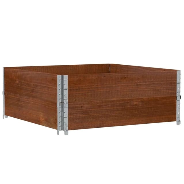 vidaXL Pflanzkasten Braun 100x100 cm Massivholz Kiefer 3295402