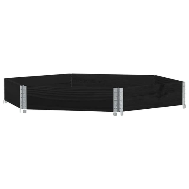 vidaXL Paletten-Aufsatzrahmen Schwarz 160x160 cm Massivholz Kiefer 4010318