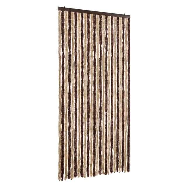 vidaXL Fliegenvorhang Beige und Hellbraun 100x200 cm Chenille 377367