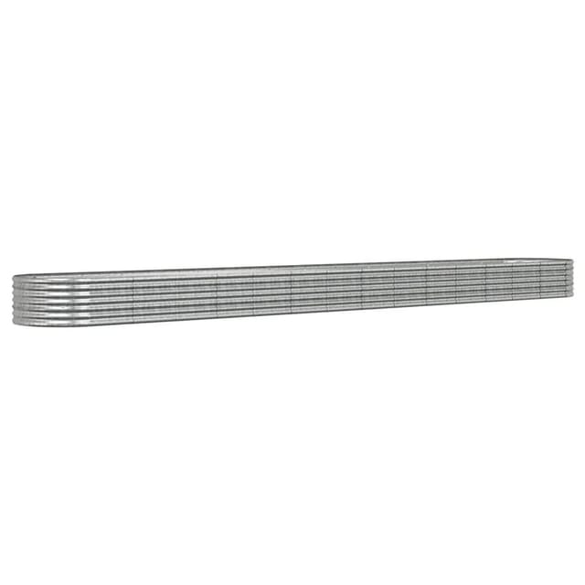 vidaXL Hochbeet Verzinkter Stahl 620x80x36 cm Silbern 318947