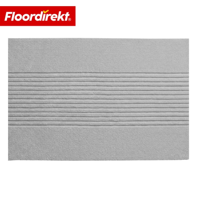 Floordirekt Schmutzfangmatte CIRCA Waschbar Rutschfest TPE-Rücken Grau Streifen 70 x 120 cm
