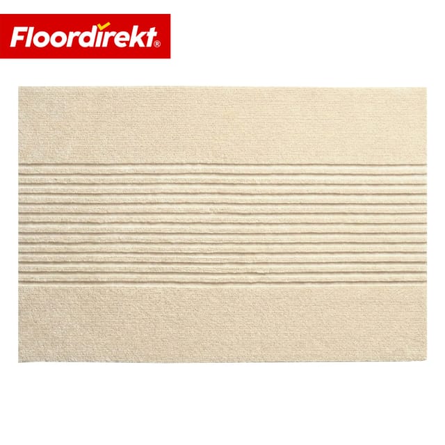 Floordirekt Schmutzfangmatte CIRCA Waschbar Rutschfest TPE-Rücken Beige Streifen 40 x 60 cm